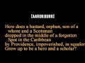 Alexander Hamilton W/ Lyrics