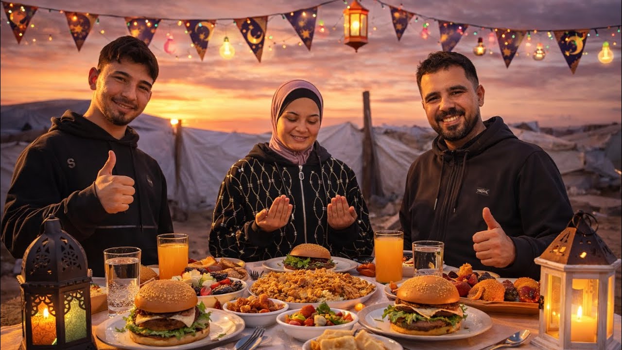 روتين أول يوم رمضان 🌙🇵🇸| سفرة الفطرة ولمة العيلة بعد سنتين