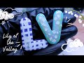 Lily of the Valley resin letter design  • resin for beginners • resin art  resin crafts • nail art