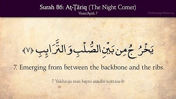 Quran 86 Surat At Tariq English translation HD  سورة الطارق مترجمة