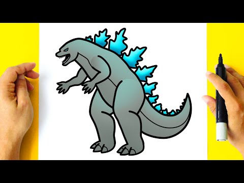 Como DESENHAR GODZILLA - Como DIBUJAR a GODZILLA - How to DRAW GODZILLA