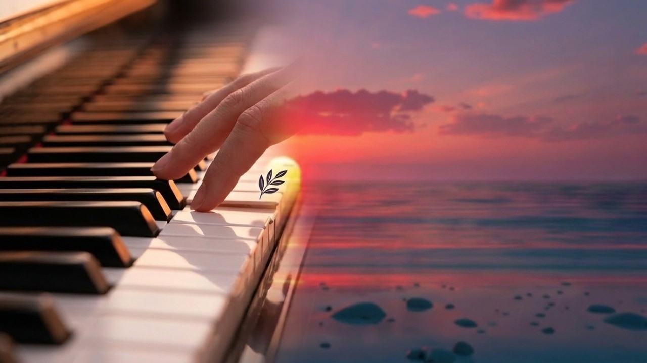 Stress Relief & Inner Peace | Gentle Piano Ambient Music with Ocean ...