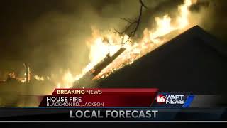 Fire breaks out at Blackmon Road home