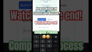How to withdraw deposited collateral in Naasa X application? Naasa Securities TMS58