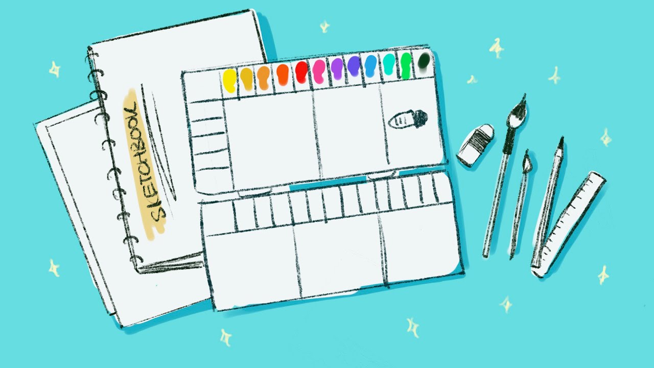 Những HOẠ CỤ cơ bản [ Nhập môn màu nước ]