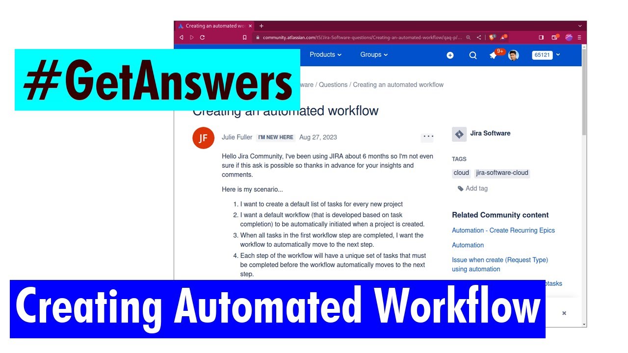 GetAnswers - Creating automated Workflow - YouTube