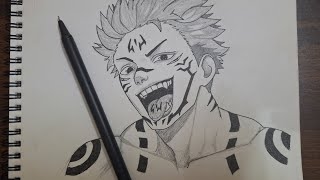 Sukuna Drawing (Jujutsu Kaisen) | Anime Drawing