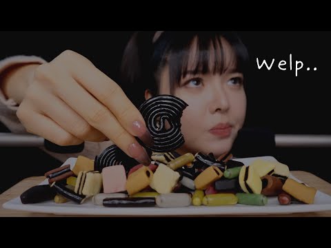 ASMR FULL of Licorice Candies! Gummy Eating Sounds