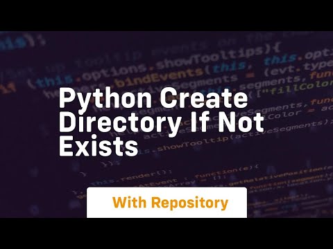 Python Create Directory If Not Exists