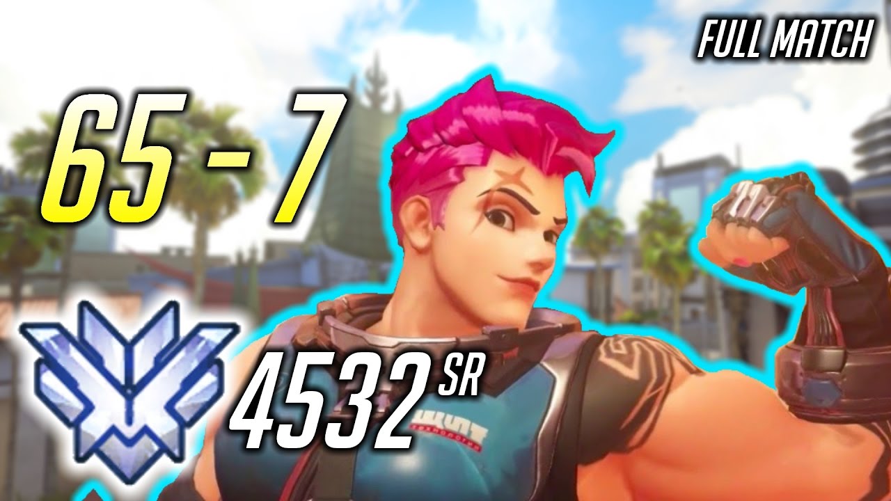[Overwatch] 65-7 CLOSE GAME + FUN COMMS Overtime Zarya Hollywood 4532 SR