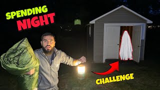 Spending a night challenge in haunted shed 🏚️😳 Ab kia hoga ? screenshot 3