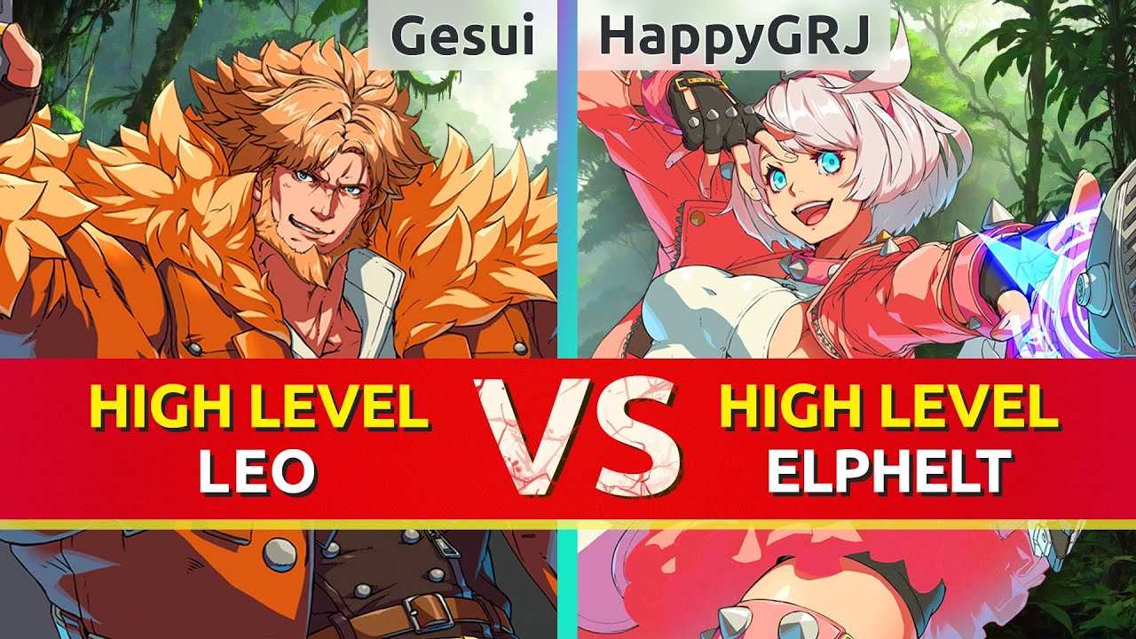 GGST ▰ Gesui (Leo) vs HappyGRJ (Elphelt). High Level Gameplay