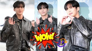 Sf9 rowoon at incheon airport for music bank chile.
