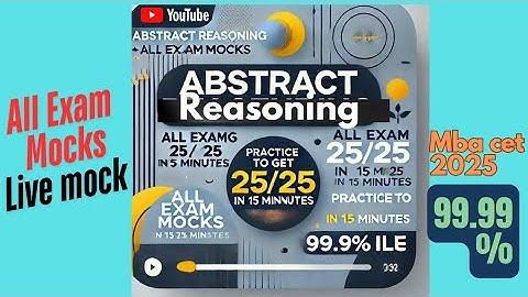 Abstract Reasoning Test | MBA CET 2025 Live Mock | Practice 100% to Get 25/25