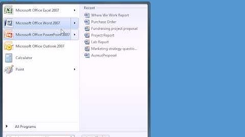 Windows 7  |  Finding Recently Used Files (Jump Lists)