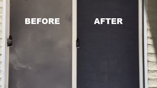 How to Clean A Sliding Door Screen With Screen Magic