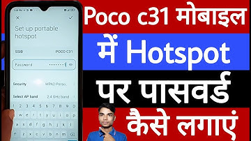 Poco c31 mobile mein hotspot par password Kaise lagaen