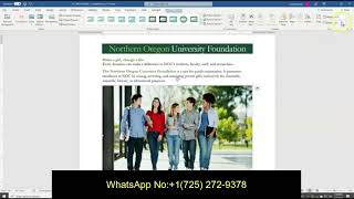 Information Illustrated Word 2019 | Module 3: End of Module Project 1 Northern Oregon University Foundation Update