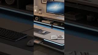 Futuristic Compact Computer Desk | Space-Saving Furniture Idea