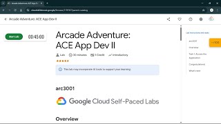 Arcade Adventure: ACE App Dev II | #qwiklabs | #ARC3001 screenshot 4