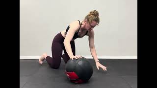 Offset med ball pushup w/ SA reach