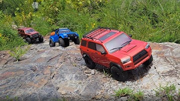 Element, Traxxas, and Redcat trail ride.