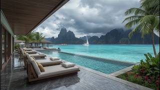 Refreshing Rain at an Island Resort by the Sea