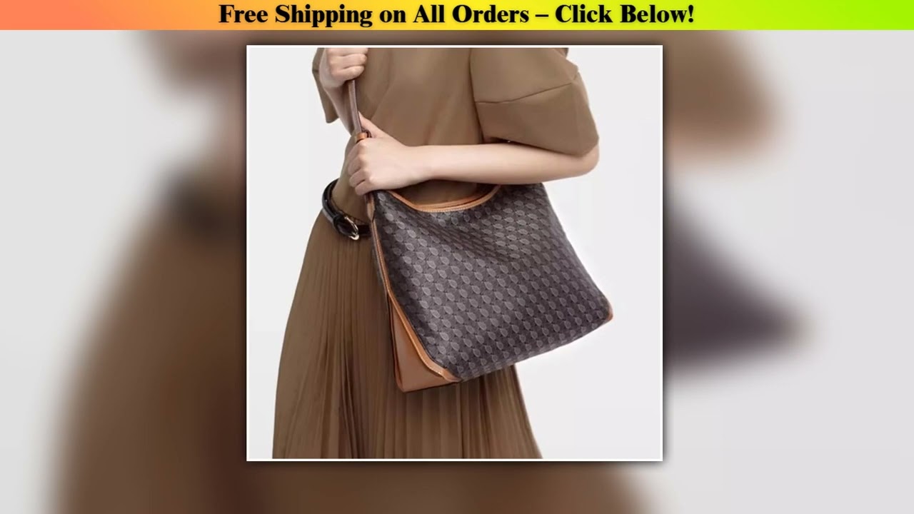 Fashion Hobo Bag Women's Shoulder Bag Geometric embroidery Old Flower Handbag Large Capacity