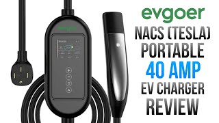 Evgoer NACS (Tesla) Portable 40 Amp EV Charger Review