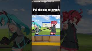 Pulled the plug out wrong #miku #viral #anime #manga