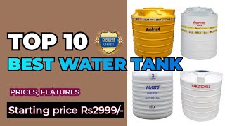 Discover the Best Water Tanks in India: Top 10 Brands Revealed! @Sanketrajput1