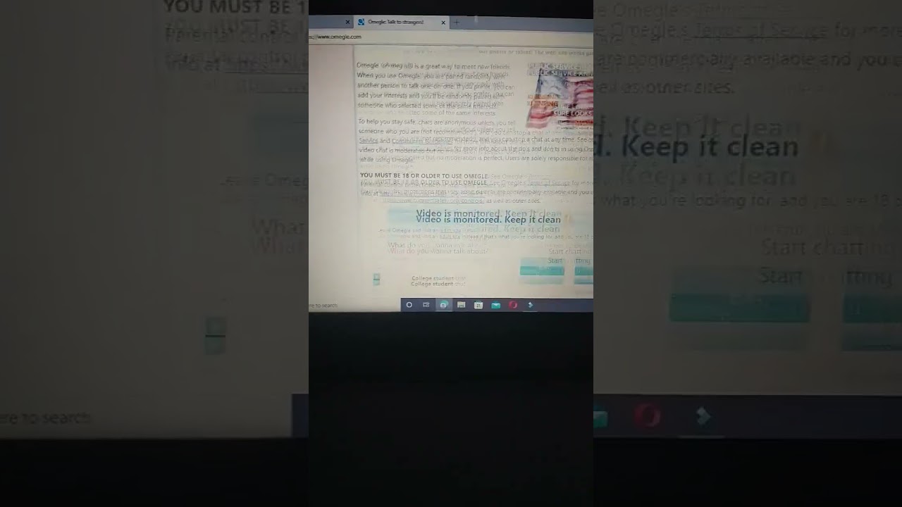 how to use Omegle on leptop 