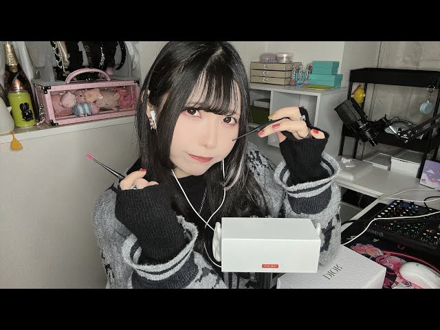 ASMR 久々に囁きながら耳かきをする【シリコン、スパイラル耳かき】
