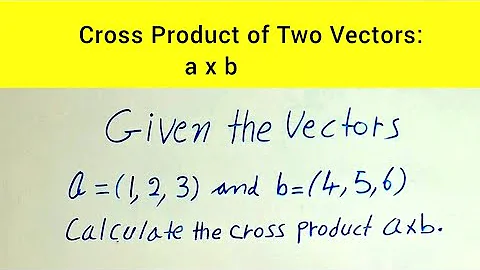 Cross Product of Two Vectors:  a x b