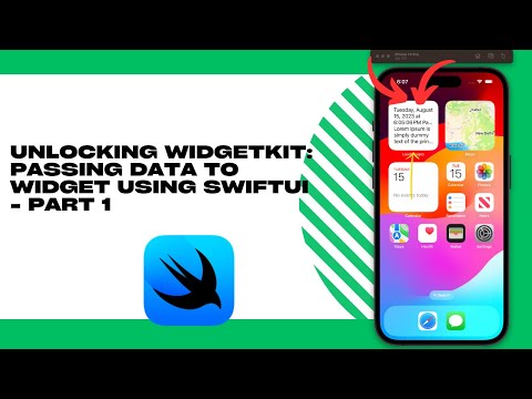 Passing Data to Widget using SwiftUI | iOS Widget Development - Part 1