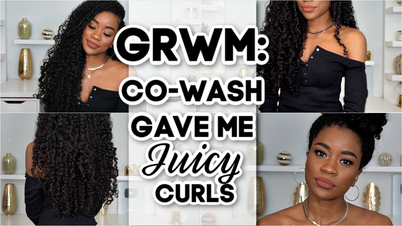 GRWM: Co-Wash Gave Me Juicy Curls PLUS Natural Makeup Tutorial