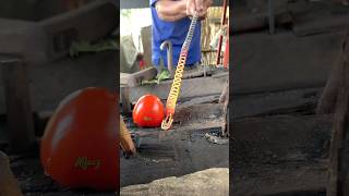 hot spring straightening technique #craftsmanship #forgedfromiron #steelwork #forging #blacksmith