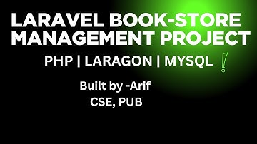 Laravel Book Store Management Project With Database (MySQL) | PHP | Laragon | Bootstrap
