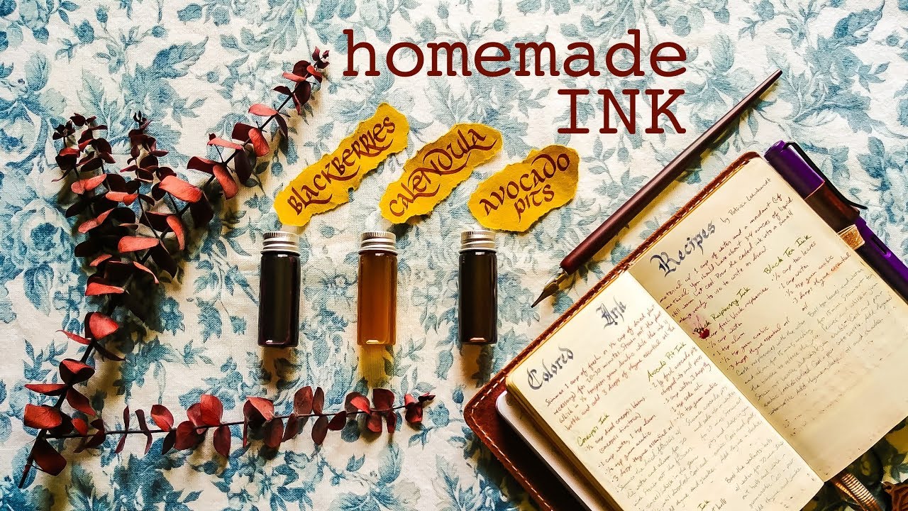 Изготовление натуральных чернил (календула, авокадо, ежевика) // The Pocket Traveler