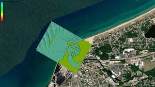 Michigan City, MI, Irregular Unidirectional Waves, 1 m wave, 15 sec period, 240 angle avi