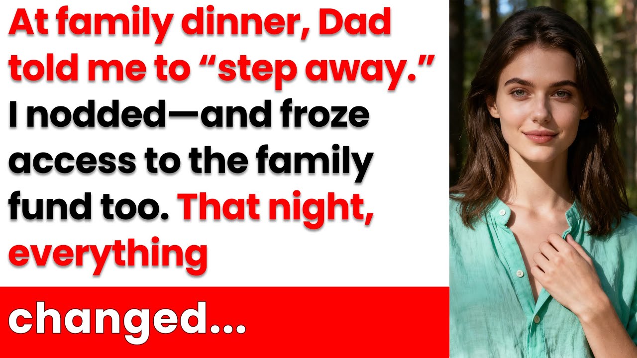 Parents told me at dinner, “It’s best you step away for now.” I agreed, then…