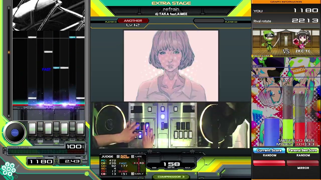 beatmania IIDX】refrain / dj TAKA feat.AiMEE SPA EASY - YouTube