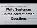 English grammar__word order/write sentences in the correct order worksheet/how to build a sentence