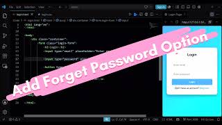 Add Forgot Password Option to Login Page Using HTML & CSS | Mini Project #02 Part 2