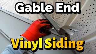How To Install & Cut Vinyl Siding On The Gable End Of A House