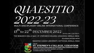 DEPARTMENT OF LIFE SCIENCES | QUAESITIO 2022-23 | Chief Guest : Dr. Sarah EW Finch