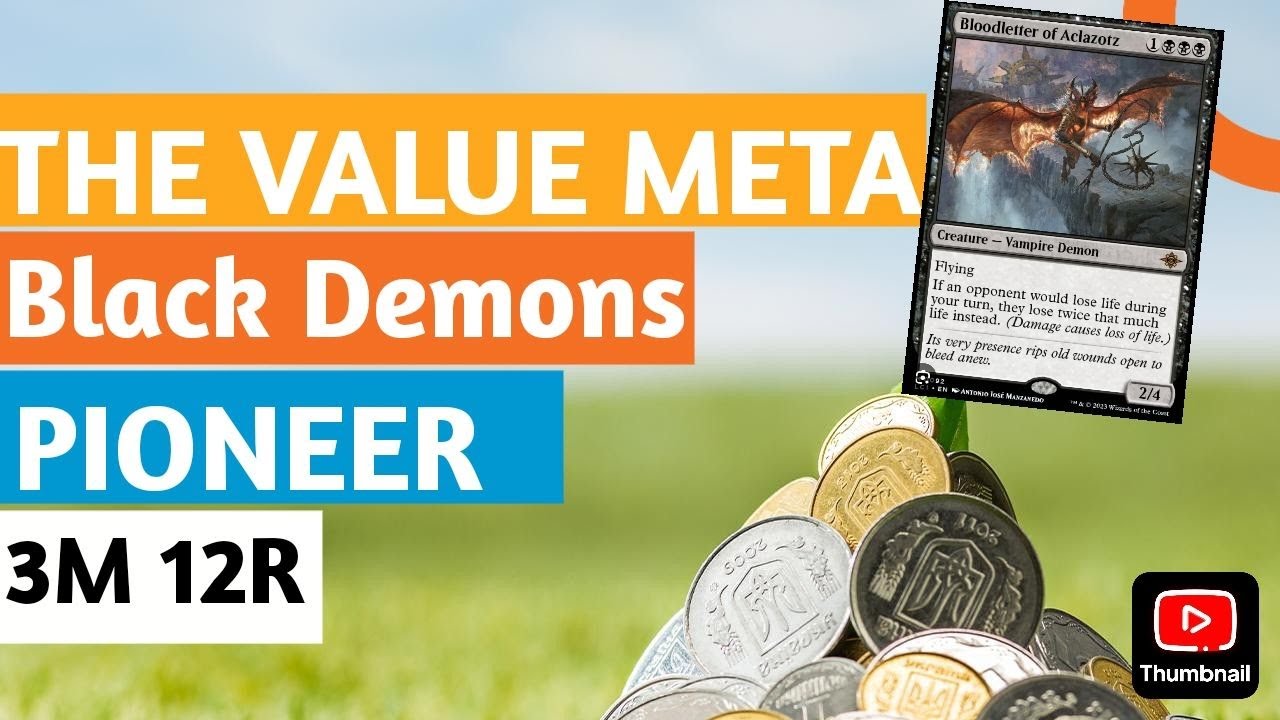 Mono Black Demons - MTGA Budget Pioneer (3 Mythic, 12 Rare)