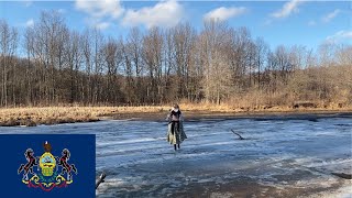 Walking on Lake Ice in Pennsylvania