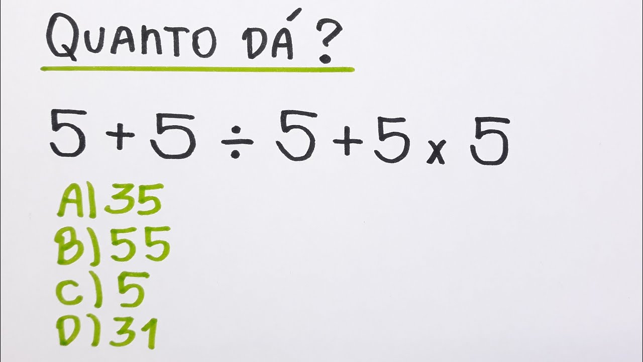 Olimpíadas de Matemática: 60÷5(4-2)2 - Gênio Quiz