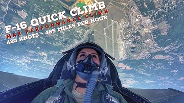 F-16 Quick Climb - Surface to 10,000 Feet in Seconds - GoPro with Cockpit Audio